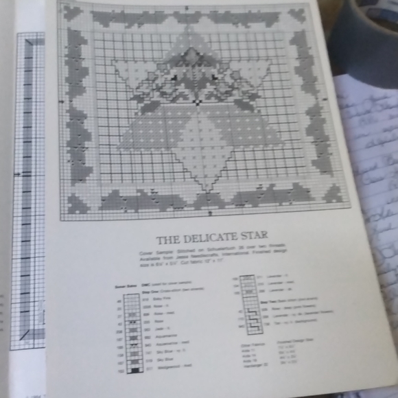 ( Patterns Only) A Pink Parfait  cross Stitch, ribbon work, finishing instructio - Picture 3 of 6